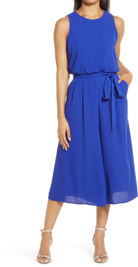 vince camuto belted crop jumpsuit