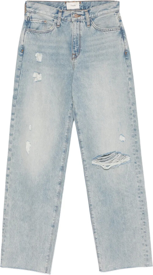 Triarchy Distressed Frayed Jeans
