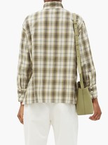 Thumbnail for your product : Chimala Stand-collar Plaid Cotton-blend Shirt - Ivory