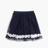 Thumbnail for your product : J.Crew Girls' floral trim tulle skirt