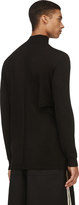 Thumbnail for your product : Rick Owens Black Cut-Out Wool Cloqué Sweater
