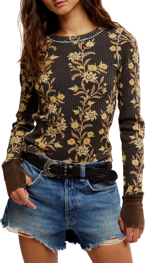 Free People Pretty Little Thermal Stitch Top