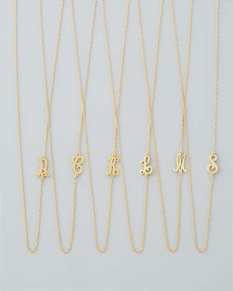 Jennifer Zeuner Jewelry 18k Gold Vermeil Mini Initial Necklace