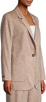 Thumbnail for your product : Peserico Linen & Wool Notched Jacket
