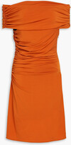 Thumbnail for your product : Halston Aliana off-the-shoulder ruched jersey mini dress