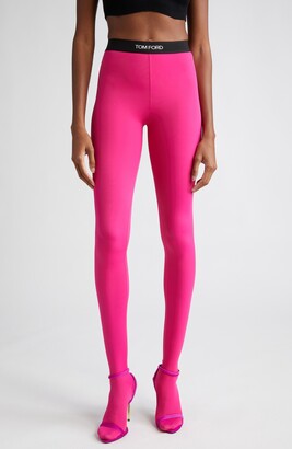 Tom Ford Glossy Jersey Footed Leggings - ShopStyle