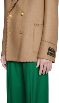 Gucci Camel jacket with sartorial labels