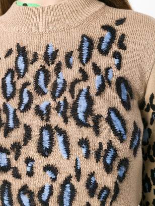 Kenzo leopard print knit sweater