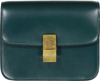 Celine Green Python Medium Classic Box Shoulder Bag - ShopStyle