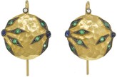 Thumbnail for your product : Cathy Waterman Emerald and Blue Sapphire Flower Overlay Earrings