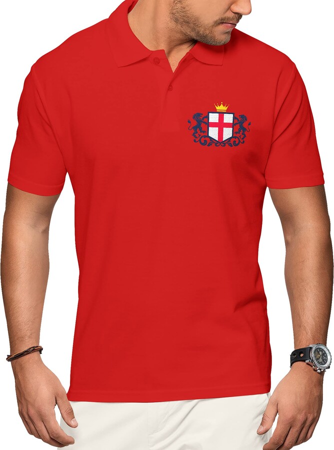 Purple Print House England Polo Shirts for Men Football Shirt 2021