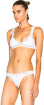 Thumbnail for your product : Kiini Valentine Bikini Top in White & Silver | FWRD