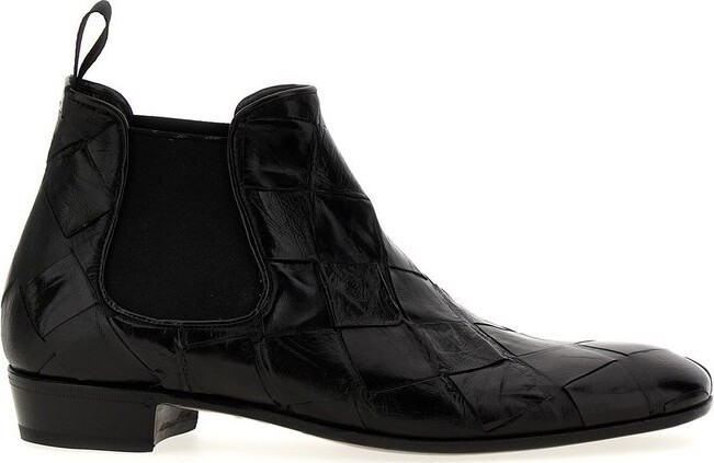 Lidfort Braided Pattern Ankle Boots