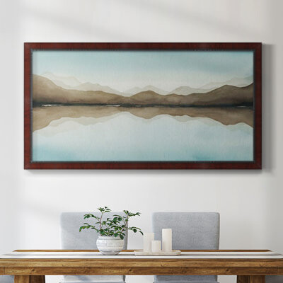 Millwood Pines Rayshawn Turquoise Reflections III - Single Picture Frame Print on Canvas