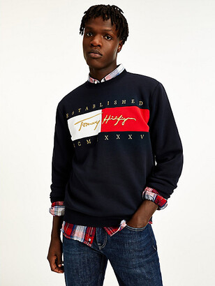 Tommy Hilfiger Signature Logo Embroidery Sweatshirt - ShopStyle Jumpers &  Hoodies