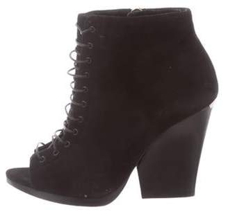 Burberry Suede Lace-Up Boots Black Suede Lace-Up Boots