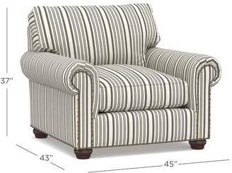 Pottery Barn Webster Upholstered Armchair - Print and Pattern