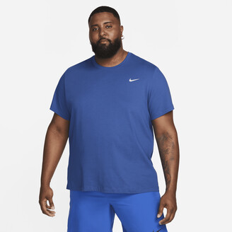 Nike Men's Dri-FIT Fitness T-Shirt in Blue - ShopStyle