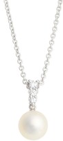 Thumbnail for your product : Mikimoto Morning Dew' Akoya Cultured Pearl & Diamond Pendant Necklace