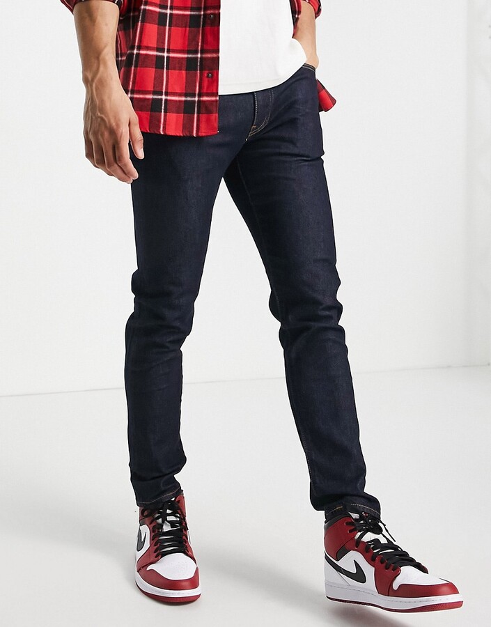 Levi's 512 slim taper fit jeans in mid knight advance stretch dark indigo  rinse wash - ShopStyle