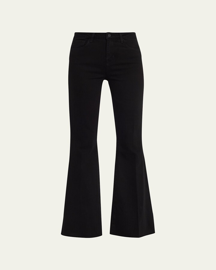 L'Agence Sera High Rise Sneaker Flare Jeans