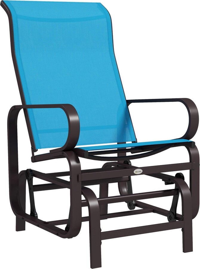 Outsunny Gliding Lounger Chair with Lightweight Construction,