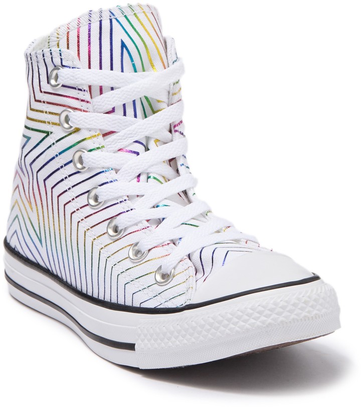 metallic high top sneakers