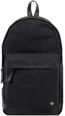 MAHI Leather - Leather & Canvas Classic Backpack In Black