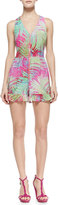 Thumbnail for your product : Nanette Lepore Palm Paradise Printed-Silk Short Jumpsuit