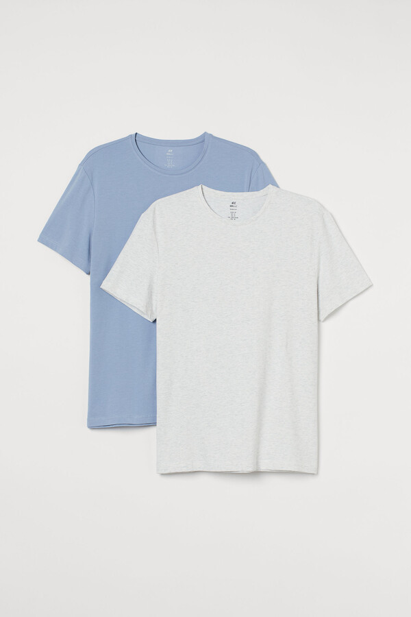 H&m Light Grey T Shirt Mens H&M 2-pack COOLMAX® T-shirts ShopStyle