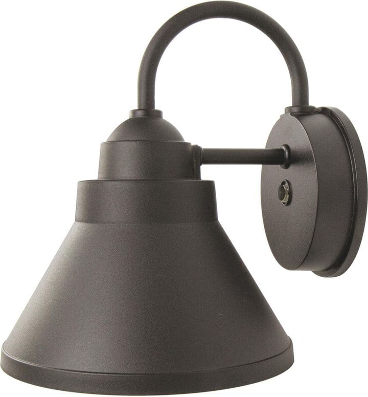 Solus Goose 10 in. Bronze Outdoor Hardwired Lantern Sconce No Bulb Included