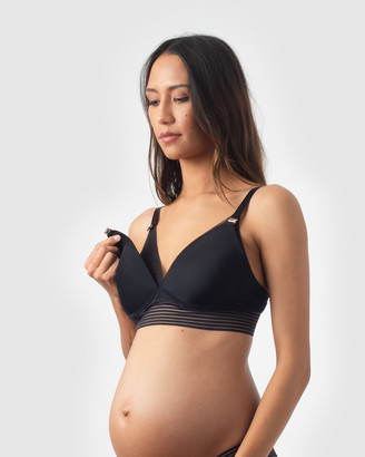 HOTMilk Women's Black Soft Cup Bras - Ambition Triangle Contour Nursing Bra - Wirefree - Size One Size, 12F at The Iconic