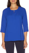 Thumbnail for your product : Nautica Short Sleeve Button Placket Top