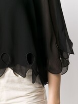 Thumbnail for your product : See by Chloe Cropped Sheer Blouse