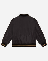 Thumbnail for your product : Dolce & Gabbana Nylon bomber jacket with embroidered logo