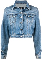 Thumbnail for your product : Marcelo Burlon County of Milan Cropped Denim Jacket