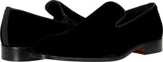 Massimo Matteo Italian Velvet Slip-On (Black) Men's Shoes