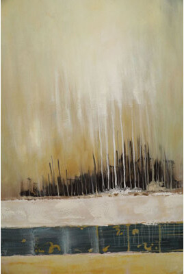 Aria Home Soleron Frameless Oil Painting Large Hand-Painted Canvas Wall Art 31"X47"