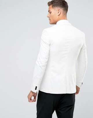 New Look Tuxedo Jacket In White