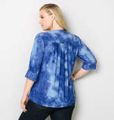 Thumbnail for your product : Avenue Tie Dye Jacquard Roll Sleeve Top