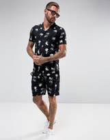 Thumbnail for your product : ASOS Rose London Skinny Shorts In Black Rose Print Exclusive To