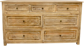 Wildon Home Ethane 7-Drawer Solid Wood Dresser In Natural Finish