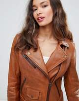 Thumbnail for your product : Barney's Originals Leather Belted Assymetric Biker Jacket