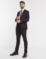 Thumbnail for your product : New Look skinny suit jacket in plum