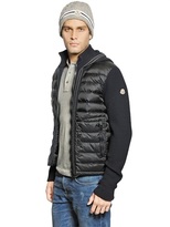 Thumbnail for your product : Moncler Wool Knit & Nylon Hooded Vest