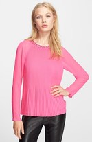 Thumbnail for your product : Ted Baker 'Lovina' Beaded Neck Pleated Top