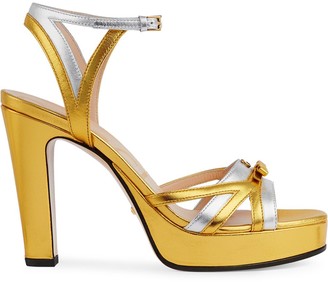 gucci gold platform shoes