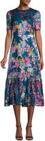 Thumbnail for your product : Saloni Lorna Floral A-Line Midi Dress
