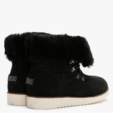 Thumbnail for your product : Australia Luxe Collective Yael Black Double-Face Sheepskin Lace Up Boots
