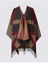 Thumbnail for your product : M&S Collection Checked Tassel Wrap